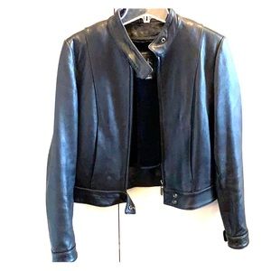 Black Leather Moto Jacket